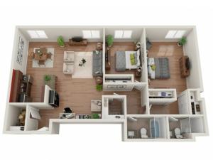 2 Bdrm Floor Plan | Apartments In St Louis | Del Coronado