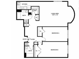 2 Bed, 2 Bath Classic Private