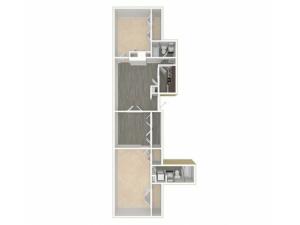 2 Bed, 2 Bath Study Private