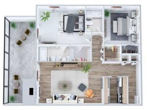 2 Bedroom Floor Plan | Denver Apartments | Advenir at French Quarter
