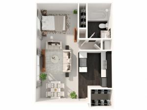 Studio Floor Plan | Apartments In Cherry Creek Colorado