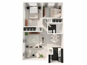 2 Bedroom Floor Plan | Apartments In Cherry Creek Colorado