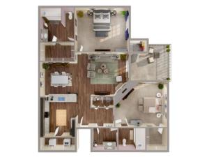 2 Bdrm Floor Plan | Apartments In Lake Charles | Advenir at Lake Charles
