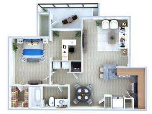 One Bedroom Floor Plan | Apartments Southwest Houston TX | Advenir at The Med Center