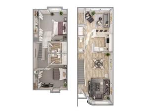 2 Bedroom Floor Plan | Apartments In Coconut Creek | Advenir at Cocoplum