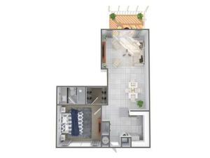 1 Bdrm Floor Plan | Apartments In Palm Beach Gardens | Turnbury at Palm Beach Garden
