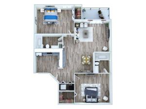 2 Bedroom Floor Plan | Apartments in Miami Gardens | Advenir at Walden Lake