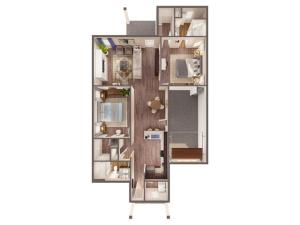 2 bd / 2 ba