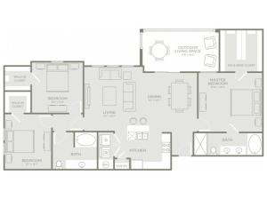 Floor Plan 6 | Conroe Apartments | The Towers Woodland