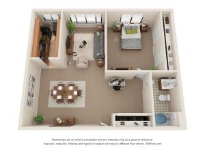 1 Bedroom 1 Bathroom