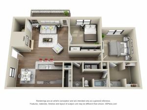 2 Bedroom, 1 Bath