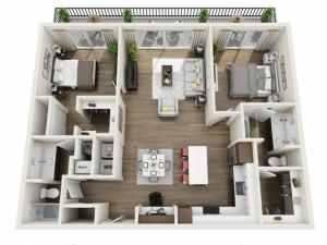 2A | 2 bed 2 bath | The Tomscot | Scottsdale, AZ Apartments