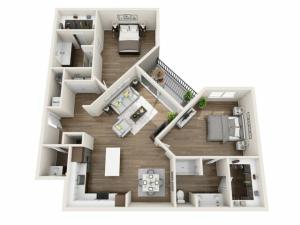 2H | 2 bed 3 bath | The Tomscot | Scottsdale, AZ Apartments