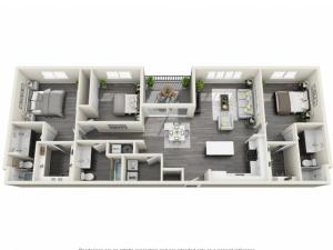 3A | 3 bed 3 bath | The Tomscot | Scottsdale, AZ Apartments