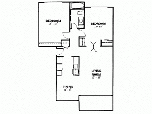 2 bedroom 1 bath- 865 sqft