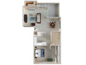 Wave Retreat 1x1 662 Sq Ft.