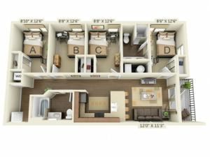 4 BD/ 2 BA