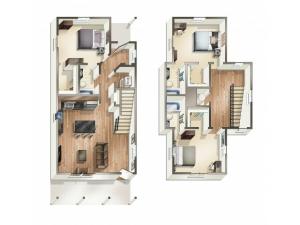 C2 - 3 Bedroom | The Cottages of Hattiesburg | Student Apartments In Hattiesburg MS