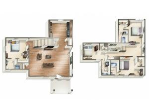 D2 - 4 Bedroom | The Cottages of Hattiesburg | Off Campus Student Housing In Hattiesburg MS