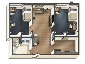 B5 Floor Plan | University Plaza  | NIU Apartments