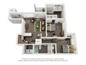 B4 - 2 Bedroom With Private Balcony | The Preserve at Tuscaloosa | Housing near University of Alabama