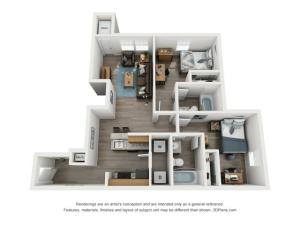 B1 Floor Plan The Flatts Salisbury | Apartments In Salisbury, MD