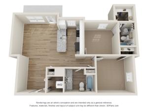 B3 2 Bedroom Floor Plan | Landmark Apartments | Apartments In Murfreesboro TN