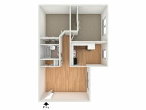 Two bedroom floor plan