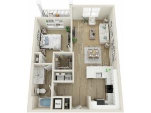 Image of The Fripp One Bedroom Floor Plan