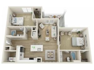 Image of The Dataw Two Bedroom Floor Plan