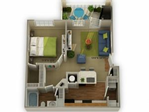 Photo of The Ridgecrest One Bedroom Floor Plan