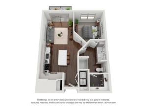One Bedroom A1 Floor Plan