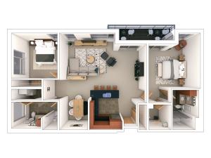 2 Bed / 2 Bath - 1,376 SF