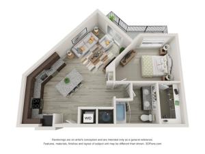 A2 1 bedroom, 1 bathroom Apartment at The Mill at New Holland in Gainsville, GA 30501