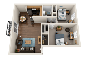 2 Bedroom 1 Bath