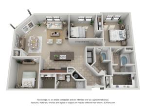 C1 Renovated Floor Plan