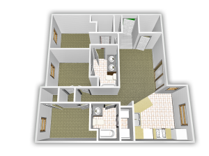 3 bed, 2 bath