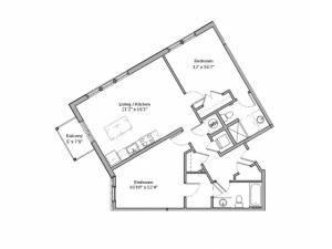 B3- TWO BEDROOM TWO BATH