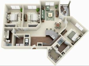 C1 - 1 LEVEL 3 BEDROOM 2 BATH