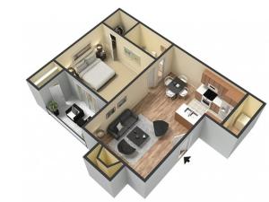 1 bedroom floorplan