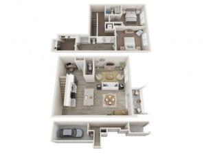 2BR|2.5BA Townhome