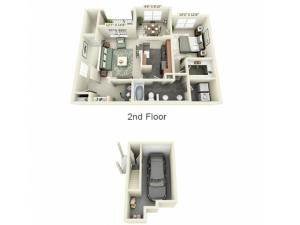 One Bedroom One Bathroom floor plan