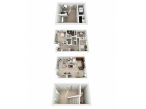Three Bedroom Two Bathroom Floor Plan T1