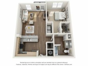Minnehaha floorplan One Bedroom One Bath