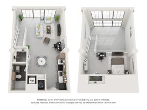 1 bedroom with 1 bathroom