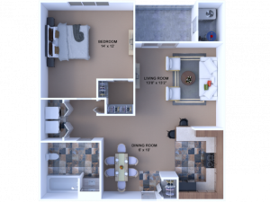 CARLISLE - ONE BEDROOM ONE BATH