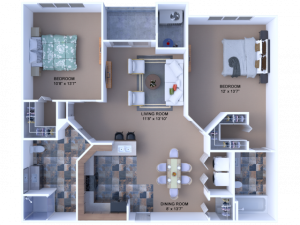ADAMS - 2 BEDROOM 2 BATH