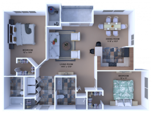 BEDFORD - 2 BEDROOM 2 BATH