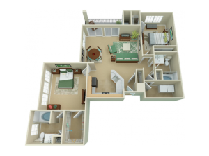 Laurel -  Two Bedroom Two Bathroom