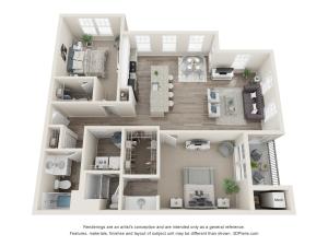 2 Bedroom/2 Bathroom